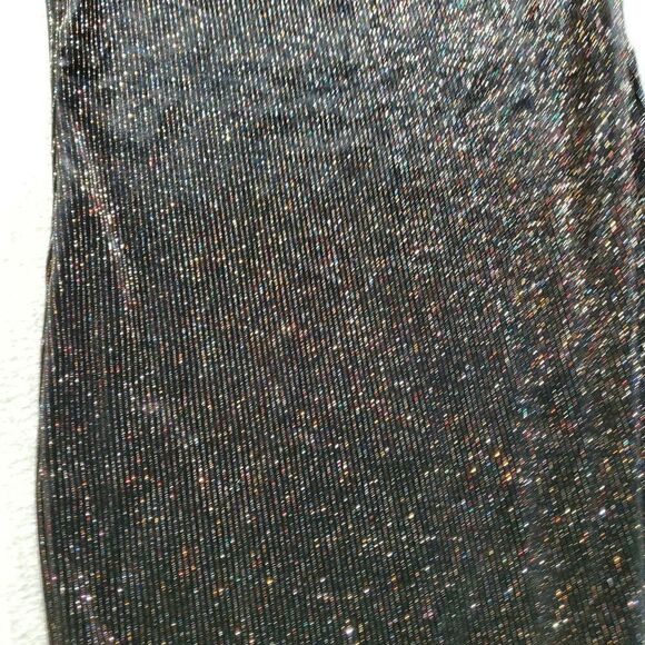 Wild Fable Dress Womens Medium Black Tank Metallic Sleeveless Round Neck Strap - Picture 7 of 9